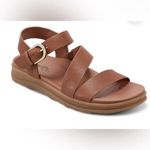 NWOB! Earth Lainey Tan Leather Strap Sandals, 9.5
